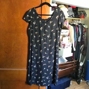 Black Mulitcolor Floral Dress